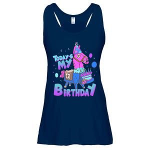 Todays My Birthday Llama Birthday Llama Decor Ladies Essential Flowy Tank