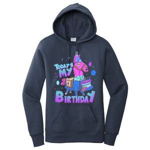 Todays My Birthday Llama Birthday Llama Decor Women's Pullover Hoodie