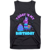 Todays My Birthday Llama Birthday Party Decorations Tank Top