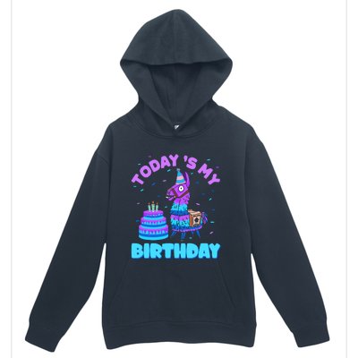 Todays My Birthday Llama Birthday Party Decorations Urban Pullover Hoodie