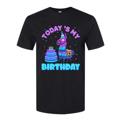 Todays My Birthday Llama Birthday Party Decorations Softstyle CVC T-Shirt