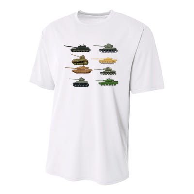 Tank Military Birthday Youth Performance Sprint T-Shirt