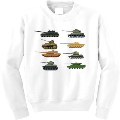 Tank Military Birthday Kids Sweatshirt