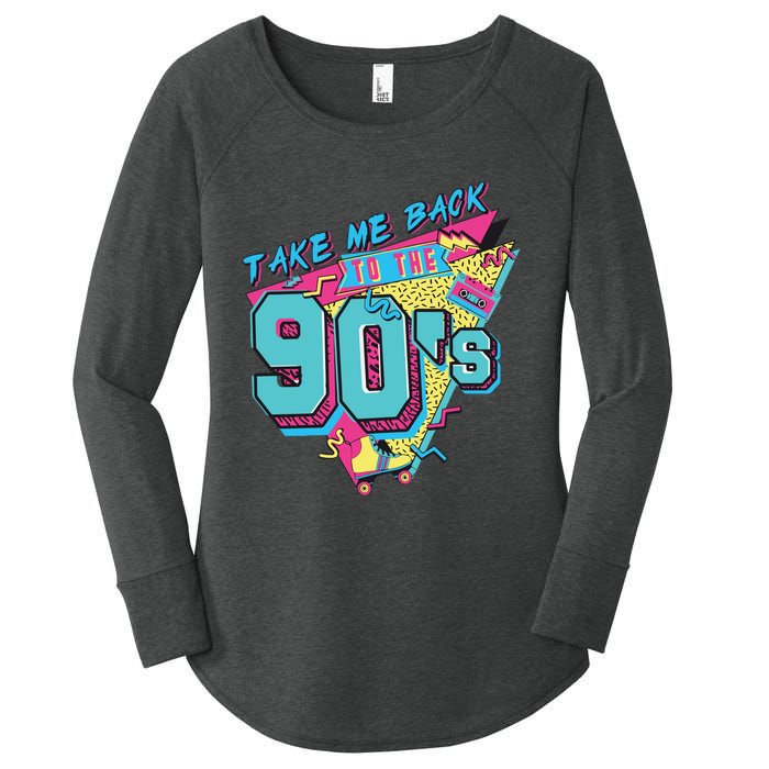 Take Me Back To The 90S Party Women's Perfect Tri Tunic Long Sleeve Shirt