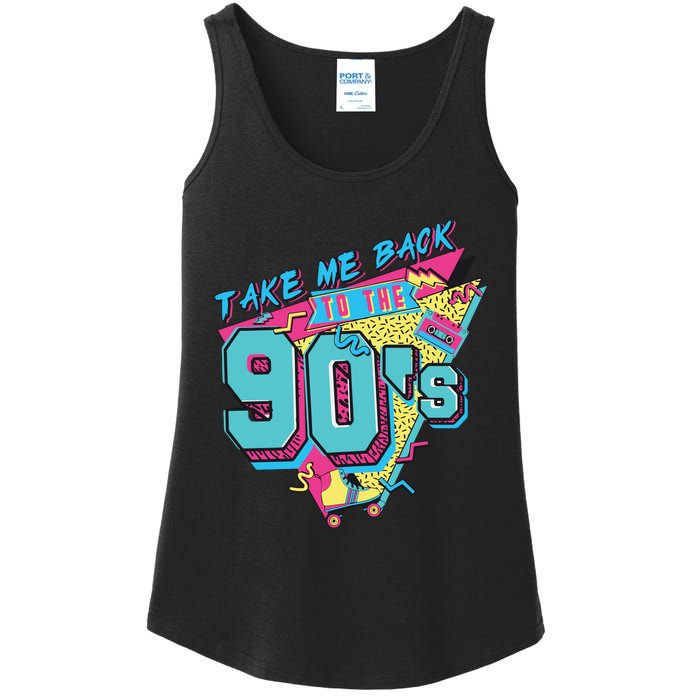 Take Me Back To The 90S Party Ladies Essential Tank