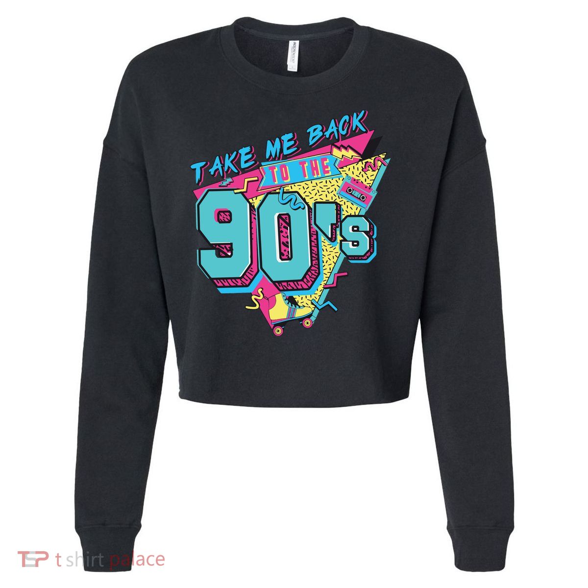 Take Me Back To The 90S Party Cropped Pullover Crew