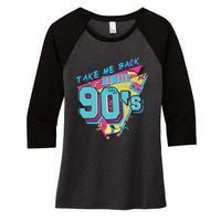 Take Me Back To The 90S Party Women's Tri-Blend 3/4-Sleeve Raglan Shirt