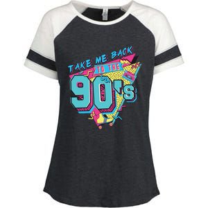 Take Me Back To The 90S Party Enza Ladies Jersey Colorblock Tee