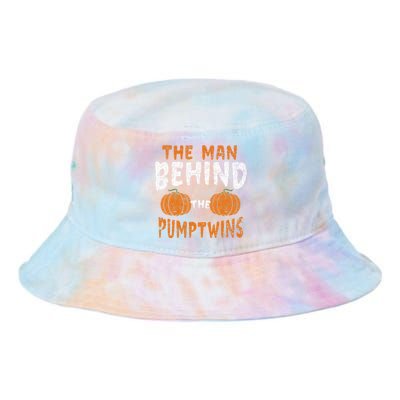 The Man Behind The Pumpkin Twins Funny Halloween Pregnancy Tie Dye Newport Bucket Hat