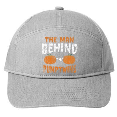 The Man Behind The Pumpkin Twins Funny Halloween Pregnancy 7-Panel Snapback Hat