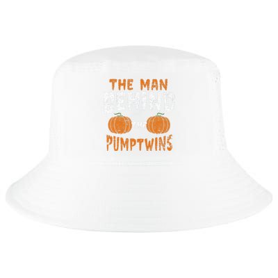 The Man Behind The Pumpkin Twins Funny Halloween Pregnancy Cool Comfort Performance Bucket Hat