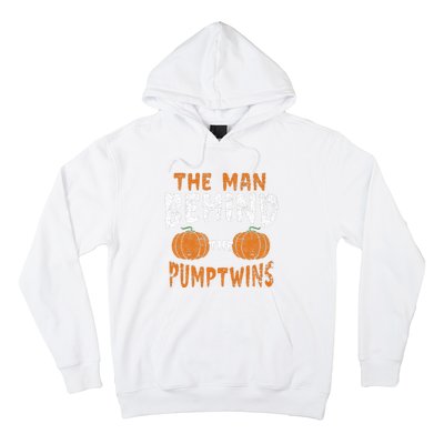 The Man Behind The Pumpkin Twins Funny Halloween Pregnancy Hoodie