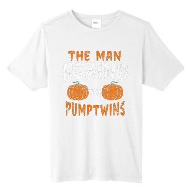 The Man Behind The Pumpkin Twins Funny Halloween Pregnancy Tall Fusion ChromaSoft Performance T-Shirt