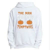 The Man Behind The Pumpkin Twins Funny Halloween Pregnancy Urban Pullover Hoodie