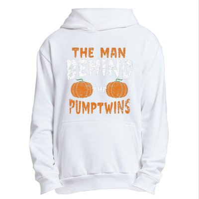 The Man Behind The Pumpkin Twins Funny Halloween Pregnancy Urban Pullover Hoodie