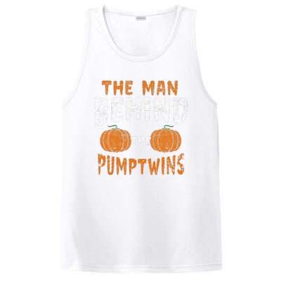 The Man Behind The Pumpkin Twins Funny Halloween Pregnancy PosiCharge Competitor Tank