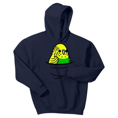 Too Many Birds! Yellow N&X27; Green Budgie Kids Hoodie