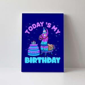 Todays My Birthday Llama Family Party Decorations Canvas