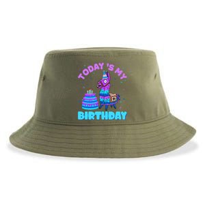 Todays My Birthday Llama Family Party Decorations Sustainable Bucket Hat