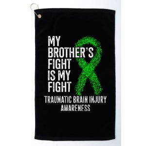 TBI My Brothers Fight Is My Fight Traumatic Brain Injury Platinum Collection Golf Towel