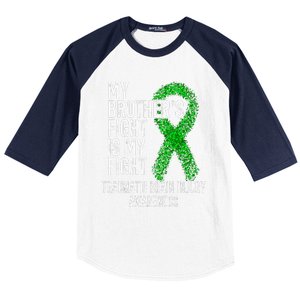 TBI My Brothers Fight Is My Fight Traumatic Brain Injury Baseball Sleeve Shirt