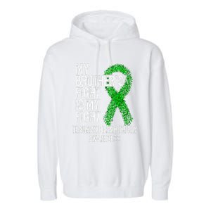 TBI My Brothers Fight Is My Fight Traumatic Brain Injury Garment-Dyed Fleece Hoodie