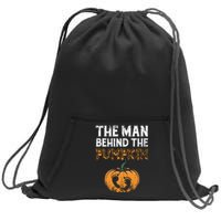 The Man Behind The Pumpkin Halloween Pregnancy Sweatshirt Cinch Pack Bag