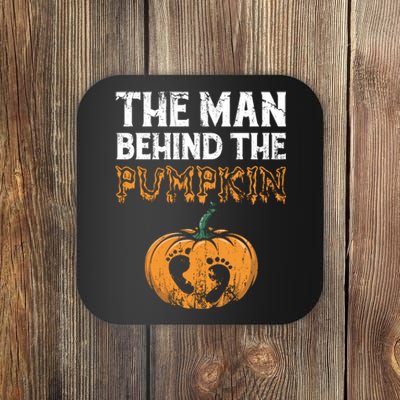 The Man Behind The Pumpkin Halloween Pregnancy Coaster