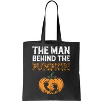 The Man Behind The Pumpkin Halloween Pregnancy Tote Bag