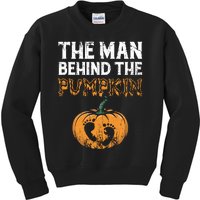 The Man Behind The Pumpkin Halloween Pregnancy Kids Sweatshirt