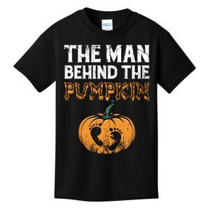 The Man Behind The Pumpkin Halloween Pregnancy Kids T-Shirt