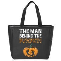 The Man Behind The Pumpkin Halloween Pregnancy Zip Tote Bag