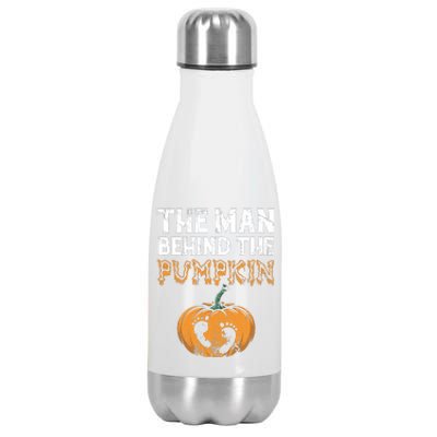 The Man Behind The Pumpkin Halloween Pregnancy Stainless Steel Insulated Water Bottle