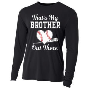 Thats My Brother Out There Baseball For Sister Brother Cooling Performance Long Sleeve Crew