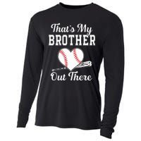 Thats My Brother Out There Baseball For Sister Brother Cooling Performance Long Sleeve Crew