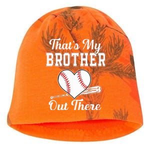 Thats My Brother Out There Baseball For Sister Brother Kati - Camo Knit Beanie