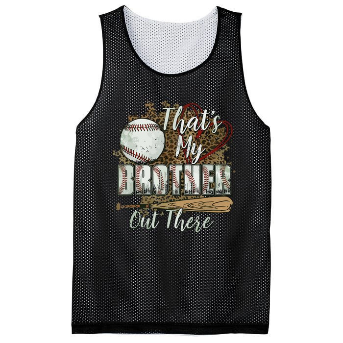 Thats My Brother Out There Baseball Sister Mothers Day Mesh Reversible Basketball Jersey Tank