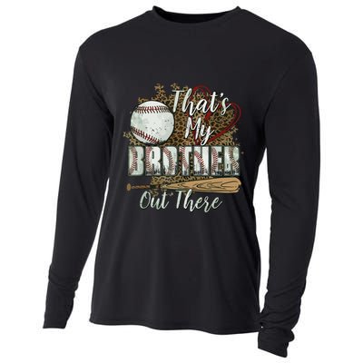 Thats My Brother Out There Baseball Sister Mothers Day Cooling Performance Long Sleeve Crew