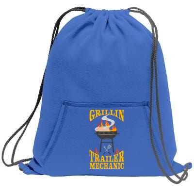 Trailer Mechanic Bbq Grill Smoker And Barbecue Chef Gift Sweatshirt Cinch Pack Bag