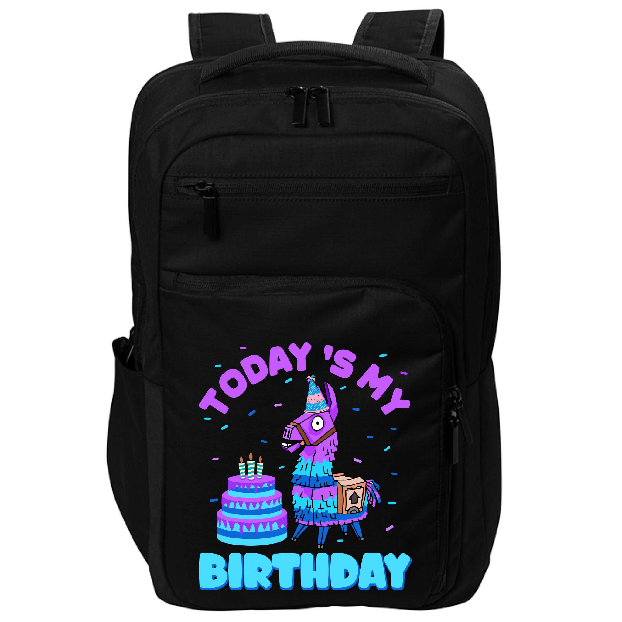 Todays My Birthday Llama Birthday Party Decorations Boy Impact Tech Backpack