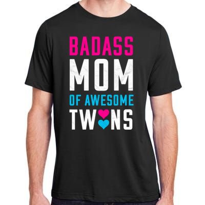 Twin Mom Badass Mom Of Twins Awesome Twins Gift Adult ChromaSoft Performance T-Shirt