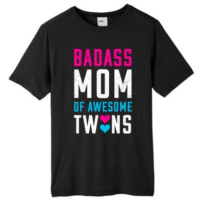 Twin Mom Badass Mom Of Twins Awesome Twins Gift Tall Fusion ChromaSoft Performance T-Shirt