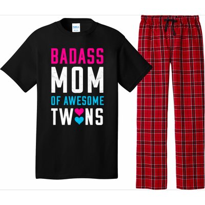 Twin Mom Badass Mom Of Twins Awesome Twins Gift Pajama Set