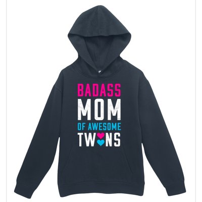 Twin Mom Badass Mom Of Twins Awesome Twins Gift Urban Pullover Hoodie