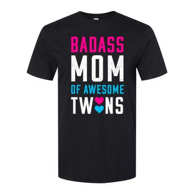 Twin Mom Badass Mom Of Twins Awesome Twins Gift Softstyle CVC T-Shirt