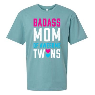 Twin Mom Badass Mom Of Twins Awesome Twins Gift Sueded Cloud Jersey T-Shirt