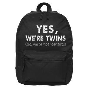 Twin Matching Brother Sister Twins Siblings Fraternal 16 in Basic Backpack