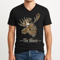 The Moose Camouflage V-Neck T-Shirt