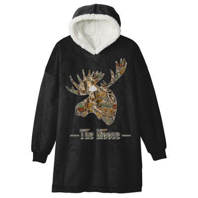 The Moose Camouflage Hooded Wearable Blanket