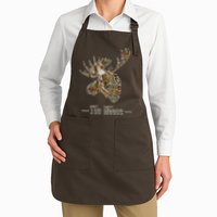 The Moose Camouflage Full-Length Apron With Pockets